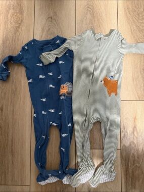 Carter’s 100% Cotton Long-Sleeve 2-Way Zip 1-Piece Pajamas